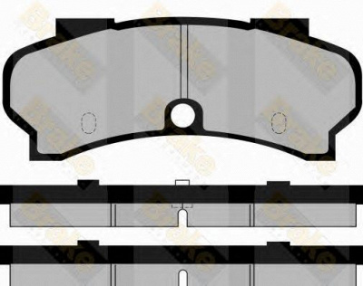 BRAKE ENGINEERING pa514 -  Комплект тормозных колодок, дисковый тормоз